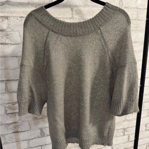 LOFT Gray Crew Neck Sweater